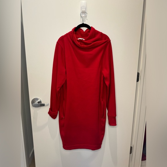 ATHLETA Cozy Karma Mock Neck Dress red L - Picture 3 of 6